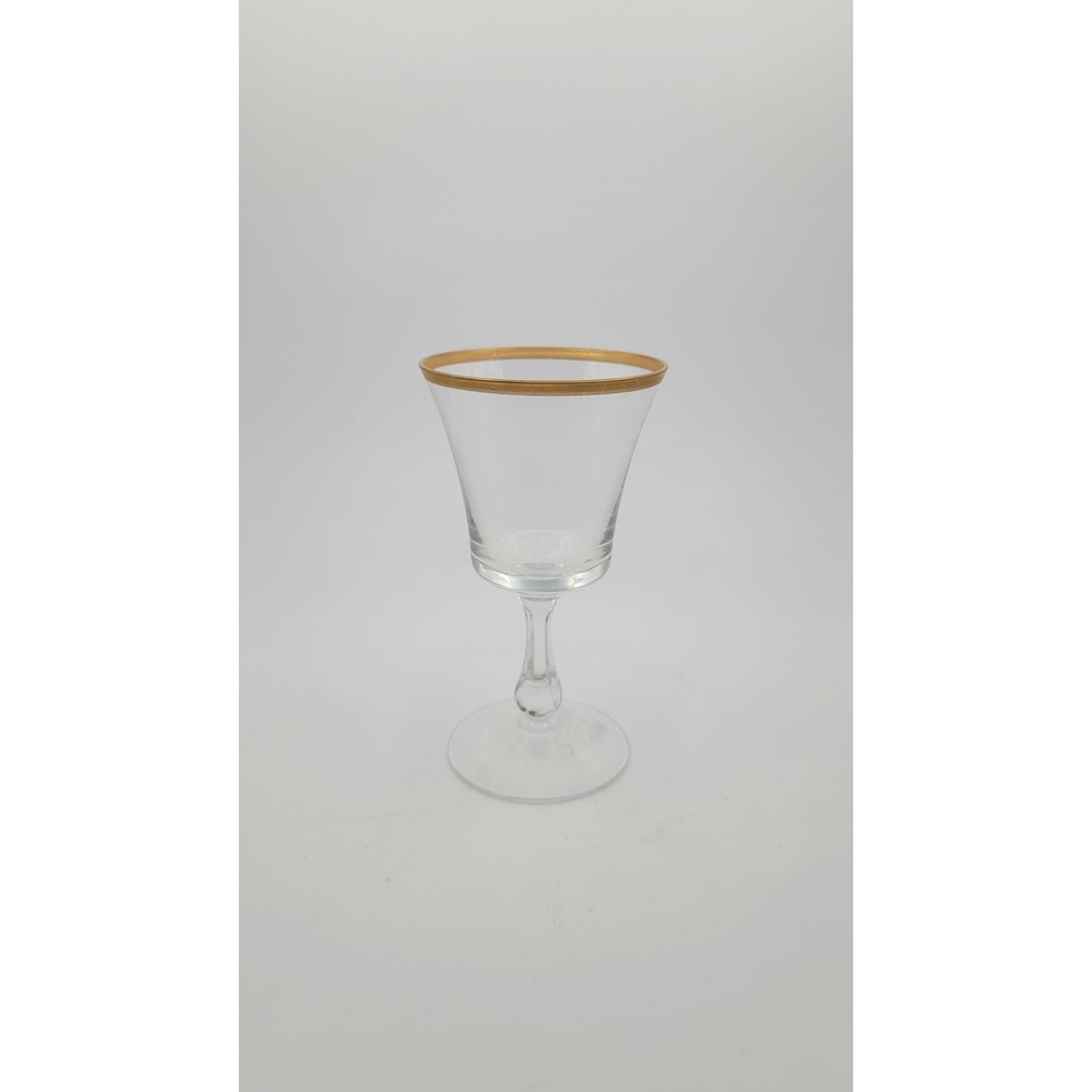 Vintage Fostoria Richmond 6" Claret Wine Gold Trim